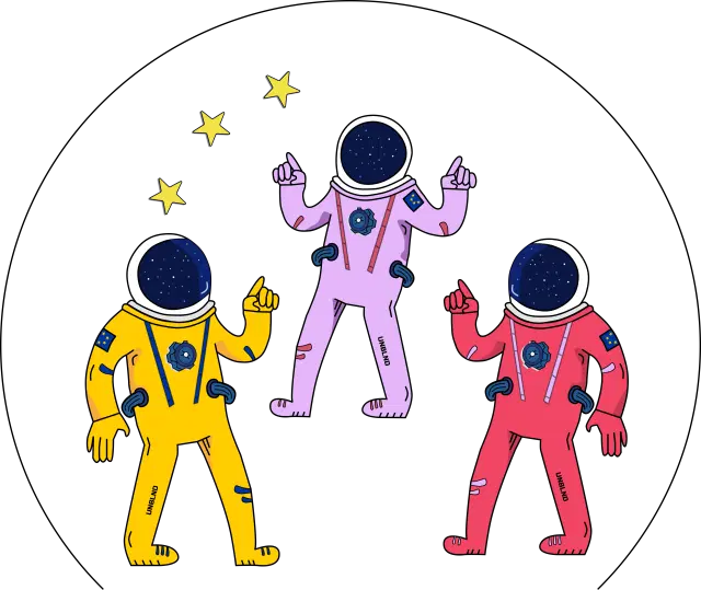 UNBLND mascot astronaut